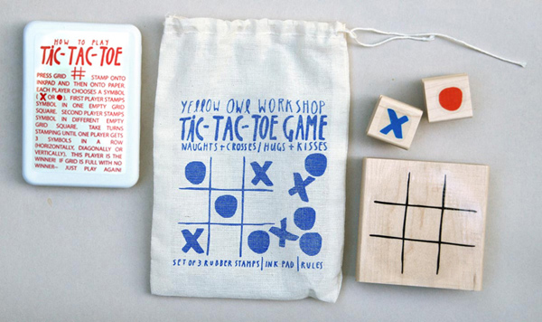 Tic tac toe stamp